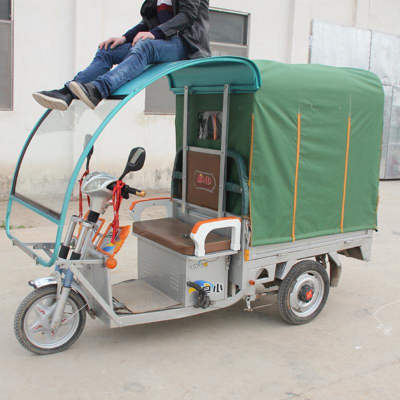 三轮车车棚电动三轮车铁棚驾驶室雨棚前车头遮阳棚挡雨棚快递车蓬