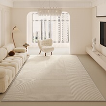 奶油风家用客厅地毯卧室满铺沙发茶几毯防滑易打理圈绒地毯可代发