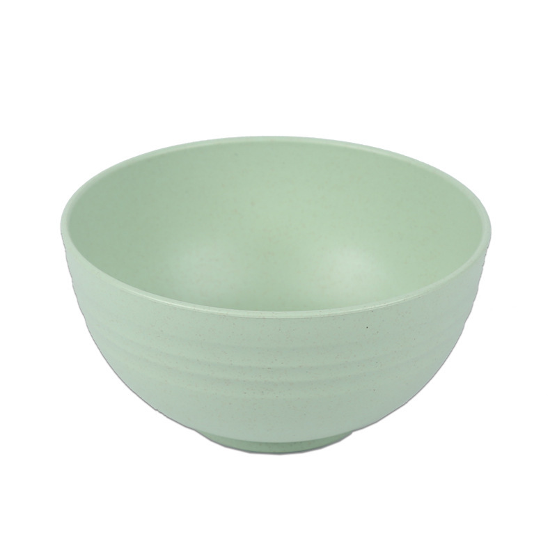 Wholesale Household Wheat Straw Tableware Bowl 15cm Plastic Bowl Kindergarten Canteen Restaurant Soup Bowl Rice Bowl
