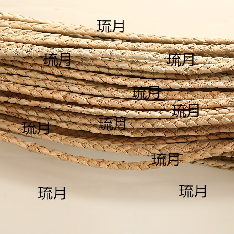 蒲草辫编织绳蒲梢三股辫原材料蒲草编织宠物用品植物工艺品蒲草绳
