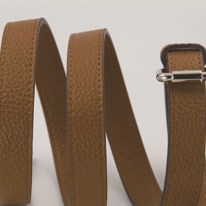 真皮包带土黄双色头层牛皮棕色包带女包包配件可调节单肩斜跨带子