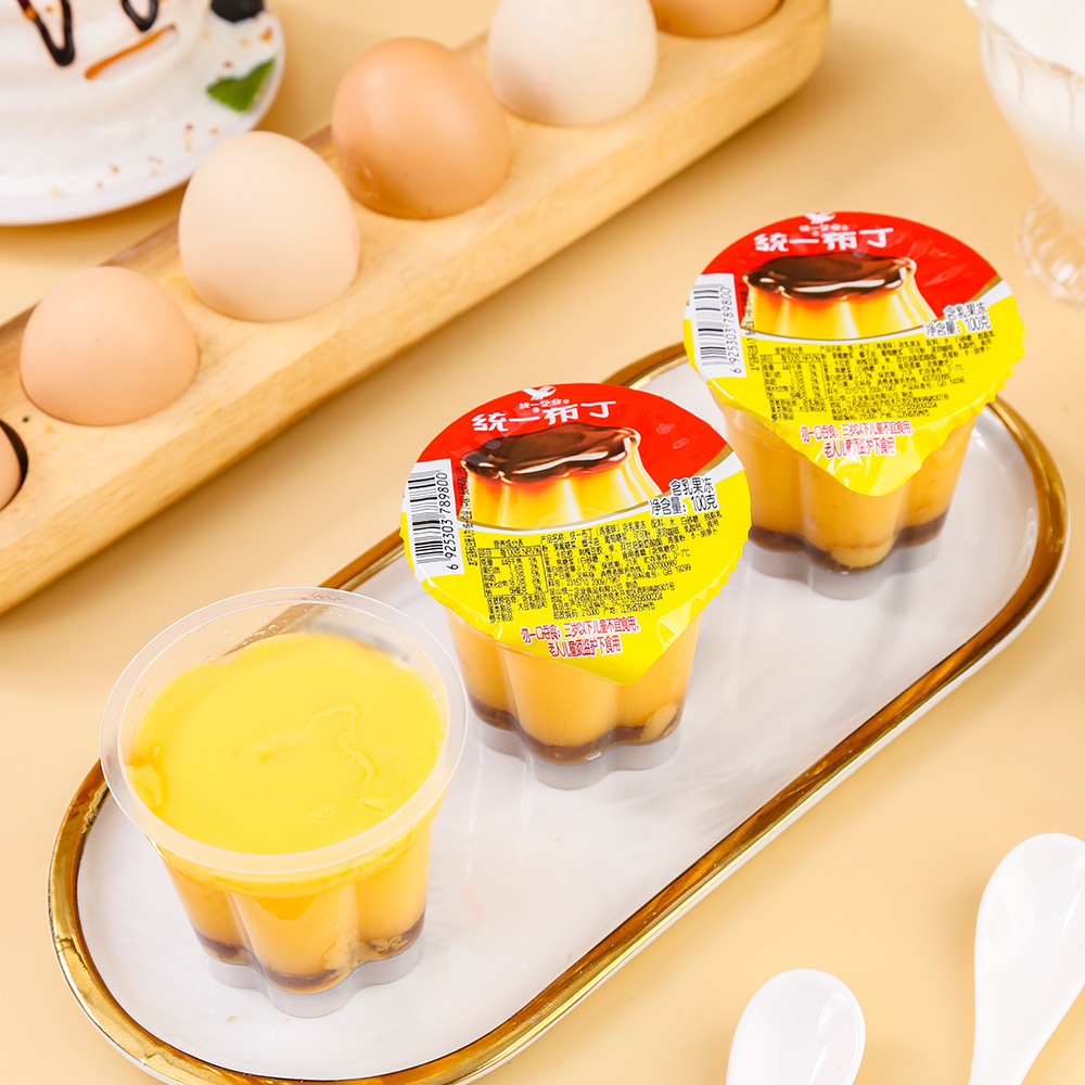 统一鸡蛋味布丁一点点布丁100g*24杯即食芒果布丁一点点布丁-阿里巴巴