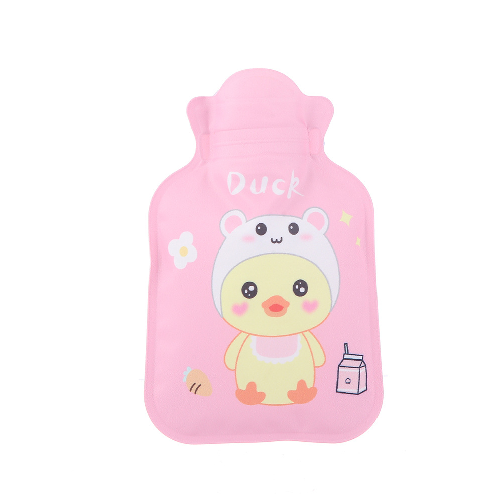 Cute Water Injection Hot Water Bottle Ins Cartoon-Portable Hand Warmer Double-Layer Sponge Hot Water Injection Bag Factory Wholesale