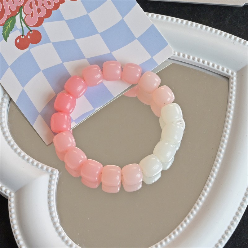 Bodhi Bracelet Pliable Temperament Gradient Blue Peach Pink Student Version Handheld Plate Collectables-Autograph Rosary Fashion Bracelet for Women