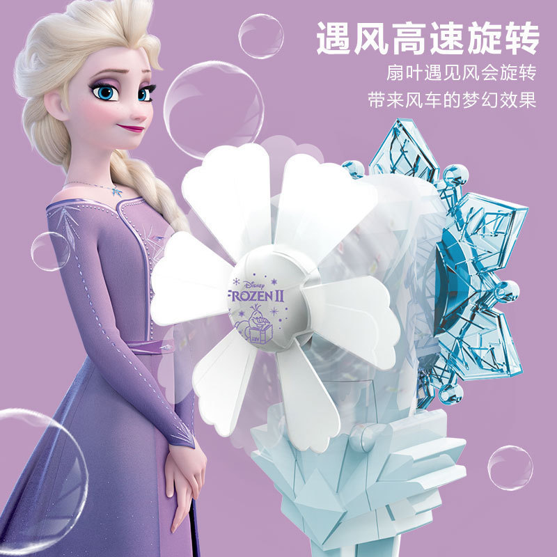 Genuine Disney Frozen Bubble Magic Wand Girl Fairy Electric Bubble Maker Girl Electric Toy