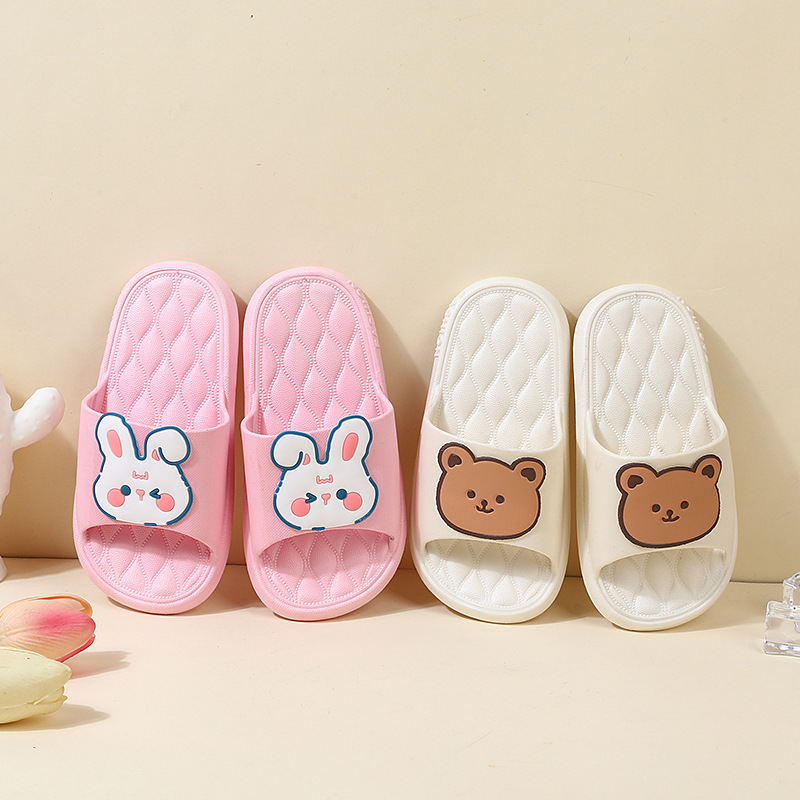 Children Children Slippers Shoes New Summer Cute Cartoon Rhombus Girl Baby Soft Bottom Children Slippers Cross-Border E-Commerce in Stock Wholesale