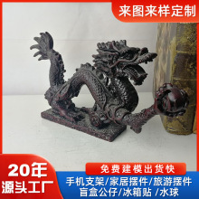 金火把 古典中国龙书桌摆件 厂家树脂工艺品创意家居摆设批发