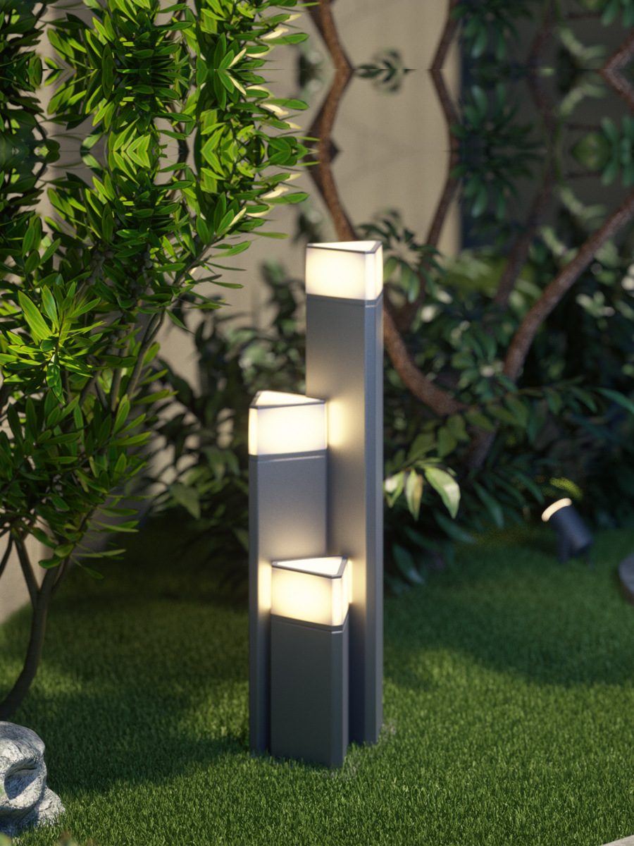 现代led草坪灯简约接电公园小区防水户外庭院灯铝材草地插景观灯