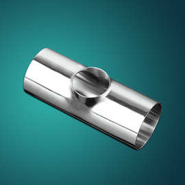 批发304/316l卫生级不锈钢焊接平口变径三通t型异径管镜面抛光三