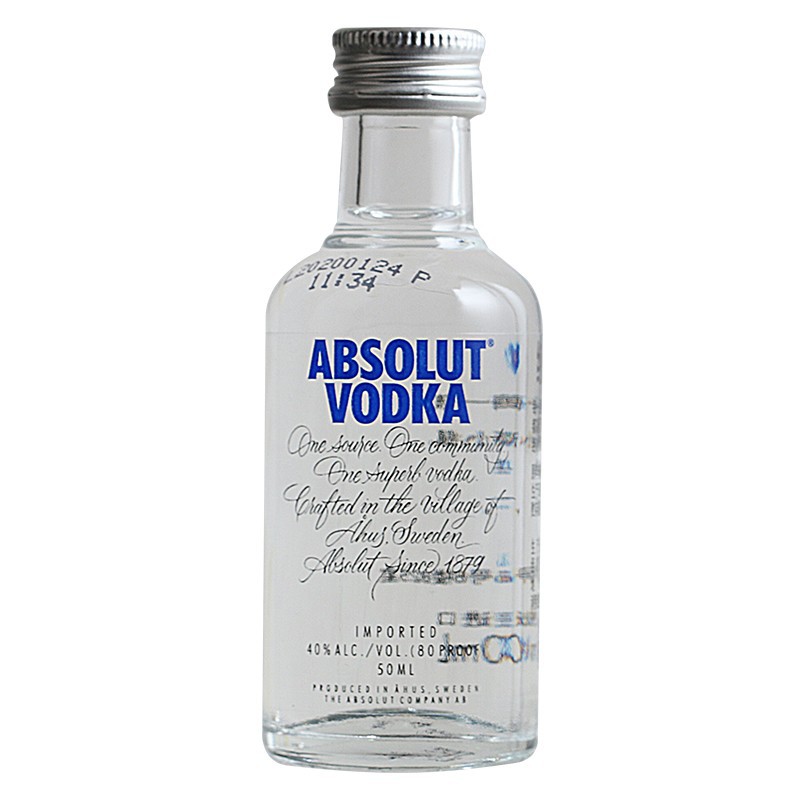洋酒 瑞典伏特加 原味 原瓶进口酒伴小酒版小瓶酒50ml