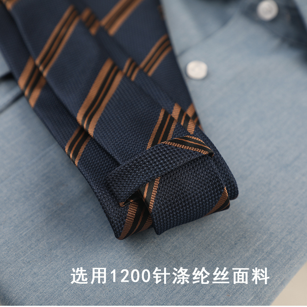 Factory in Stock Men's Casual Trend Striped Cashew 7cm Hand Tie Formal Wear Business Workplace Accessories