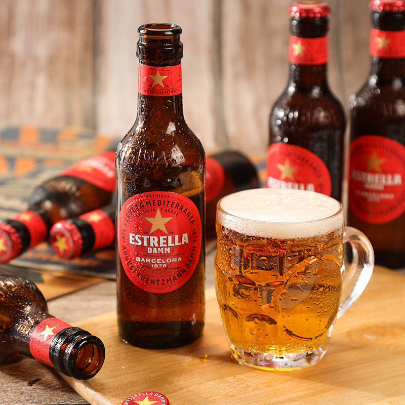西班牙estrella damm星达露啤酒 达姆星精酿啤酒250ml整箱批发