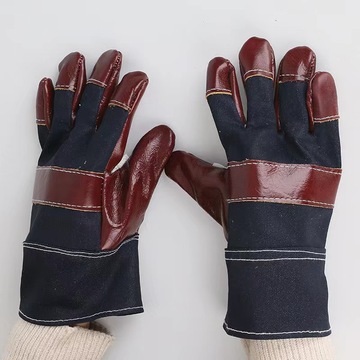 加厚海员手套头层牛皮耐磨手套防护搬运防割电焊劳保手套牛皮手套