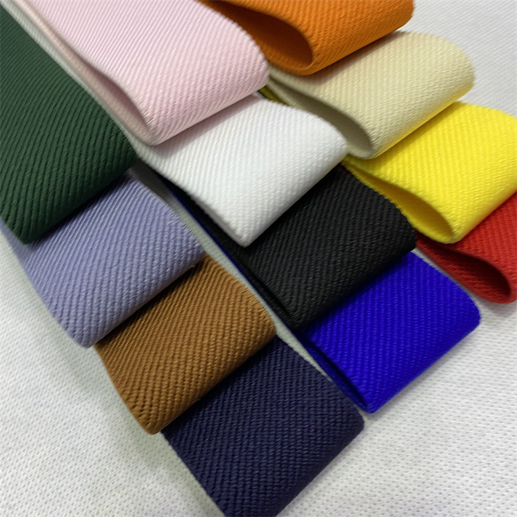 Factory Direct Supply 4cm Twill High Elastic Color Elastic Band Medical Protection Sports Workout Elastic Elastic Ribbon Webbing