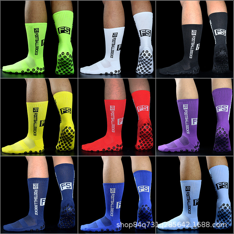 Football Socks Copyright FS round Silica Gel Sucker Non-Slip Soccer Socks Professional Competition Training Socks