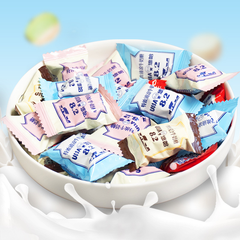uha悠哈特浓牛奶糖500g混合口味巧克力牛奶糖果散装喜糖零食奶糖