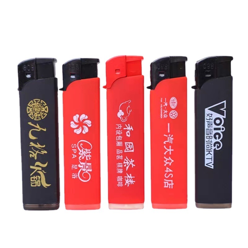 Factory Disposable Lighter Wholesale Custom Printing Customized Frosted Creative Advertising Metal Windproof Lighter