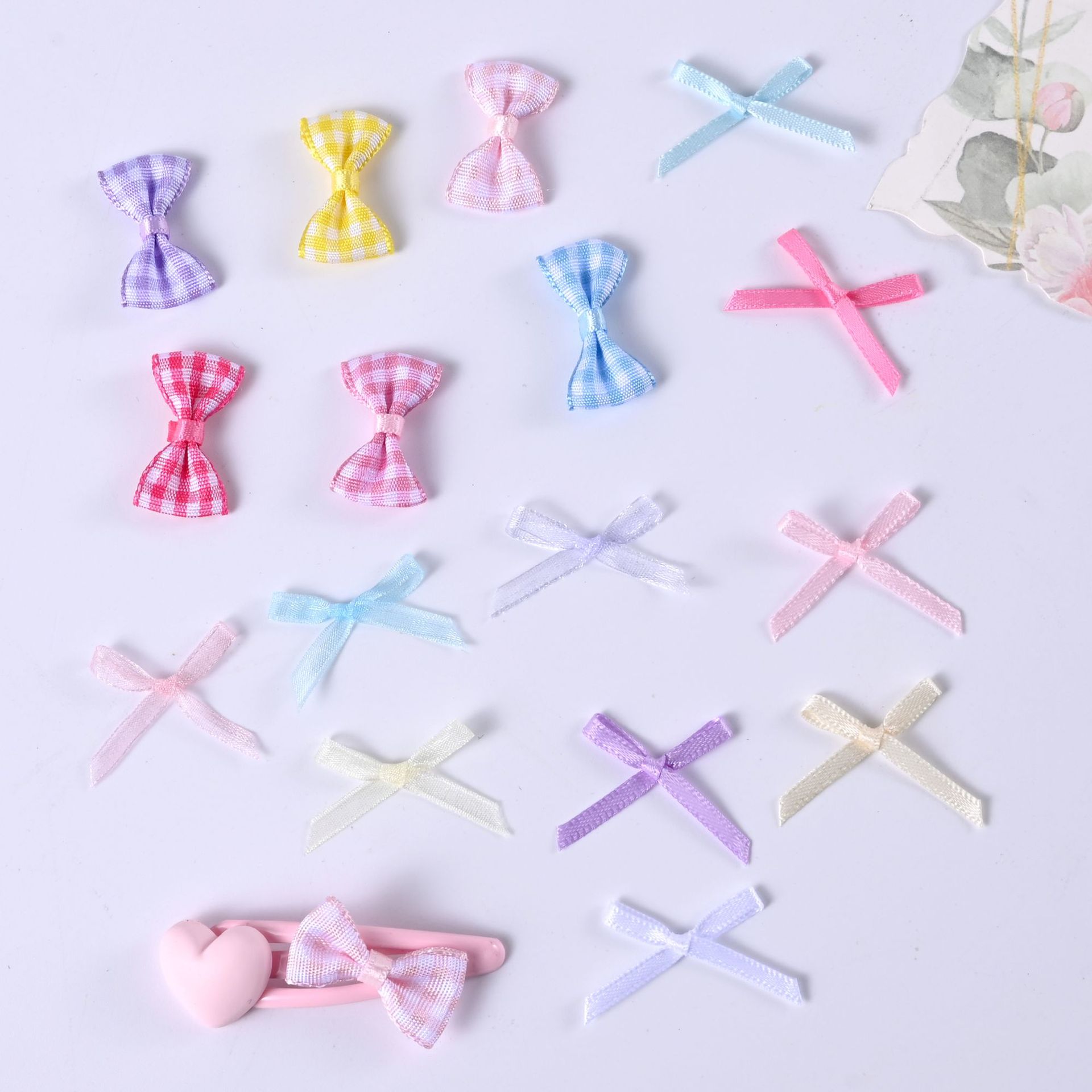 Fabric Bow Two-Dimensional Decoration Braid Ribbon DIY Packaging Bow Cream Glue DIY Bow