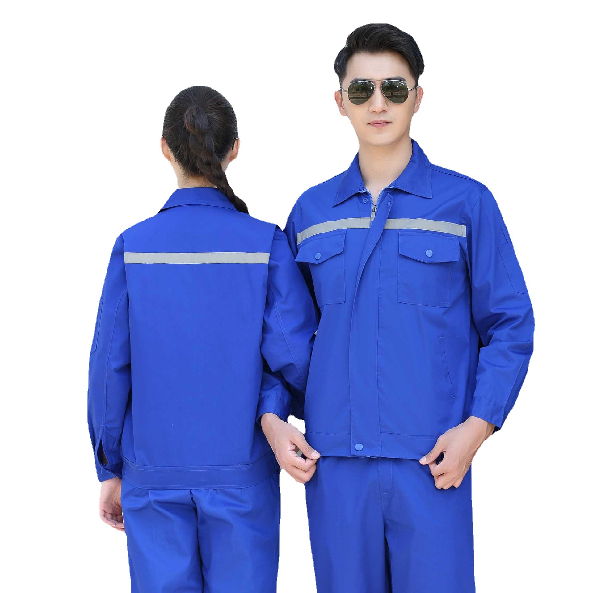 Summer Thin Long Sleeves Overalls Suit Men's Workwear Embroidered Breathable Workshop Factory Clothing Labor Protection Clothes Garage Work Suit