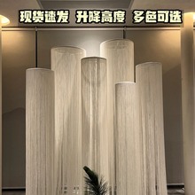 新款婚庆道具铁艺圆环背景架子线帘吊顶婚礼布置装饰绢花舞台摆件