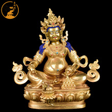 铜黄财神精工尼泊尔鎏金密宗藏巴拉财客厅精品摆件佛像