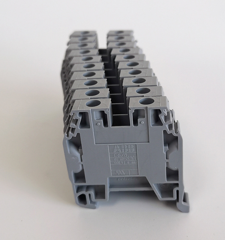 abb标准直通型接线端子 c6/8 螺钉卡箍通用组合式