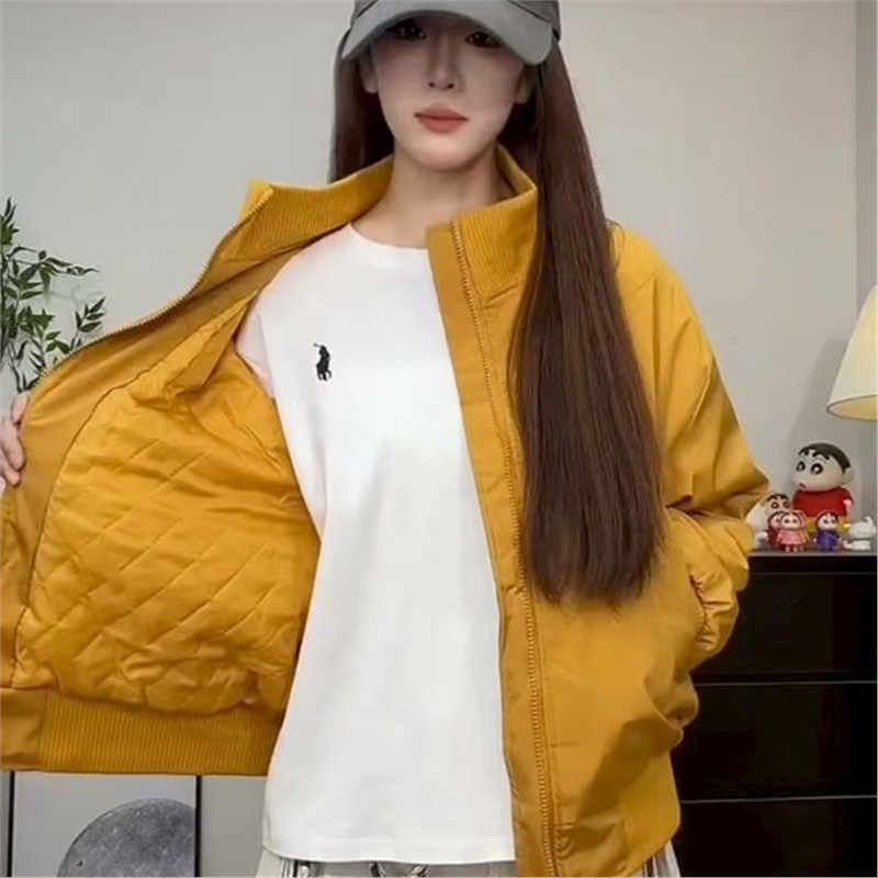 【加棉加厚】2025秋冬新款女初高中棒球外套短款韩版宽松绣花棉服