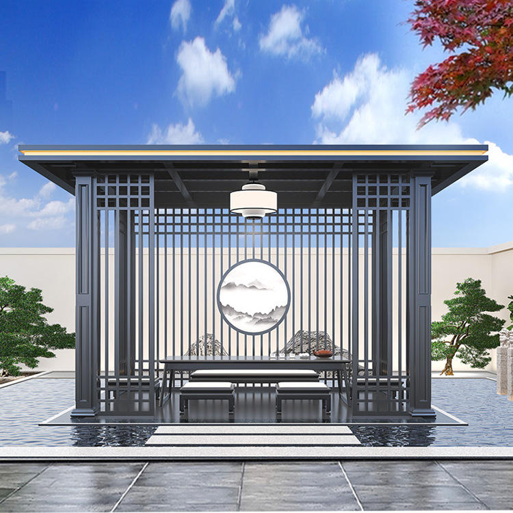 铝合金凉亭户外庭院新中式凉亭别墅花园亭子园林景观亭休闲亭现代