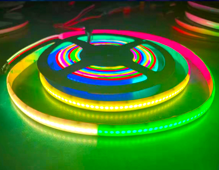 灯带批发cob灯条216灯12v 高密度超亮幻彩酒吧氛围灯条柔性线型灯采购