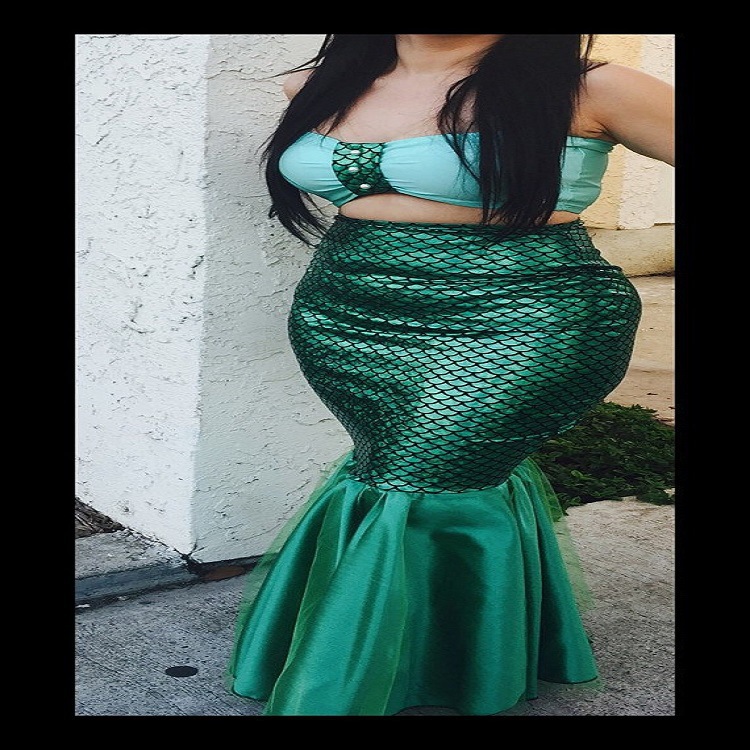 【速卖通ebay亚马逊万圣节cosplay性感美人鱼公主鱼尾裙礼服裙