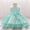 2021 Dress princess Little Girl Korean Edition Europe and America Solid The age of girl Basic paragraph Princess Dress Spring and summer skirt 2021 Dress princess Little Girl Korean Edition Europe and America Solid The age of girl Basic paragraph Princess Dress Spring and summer skirt