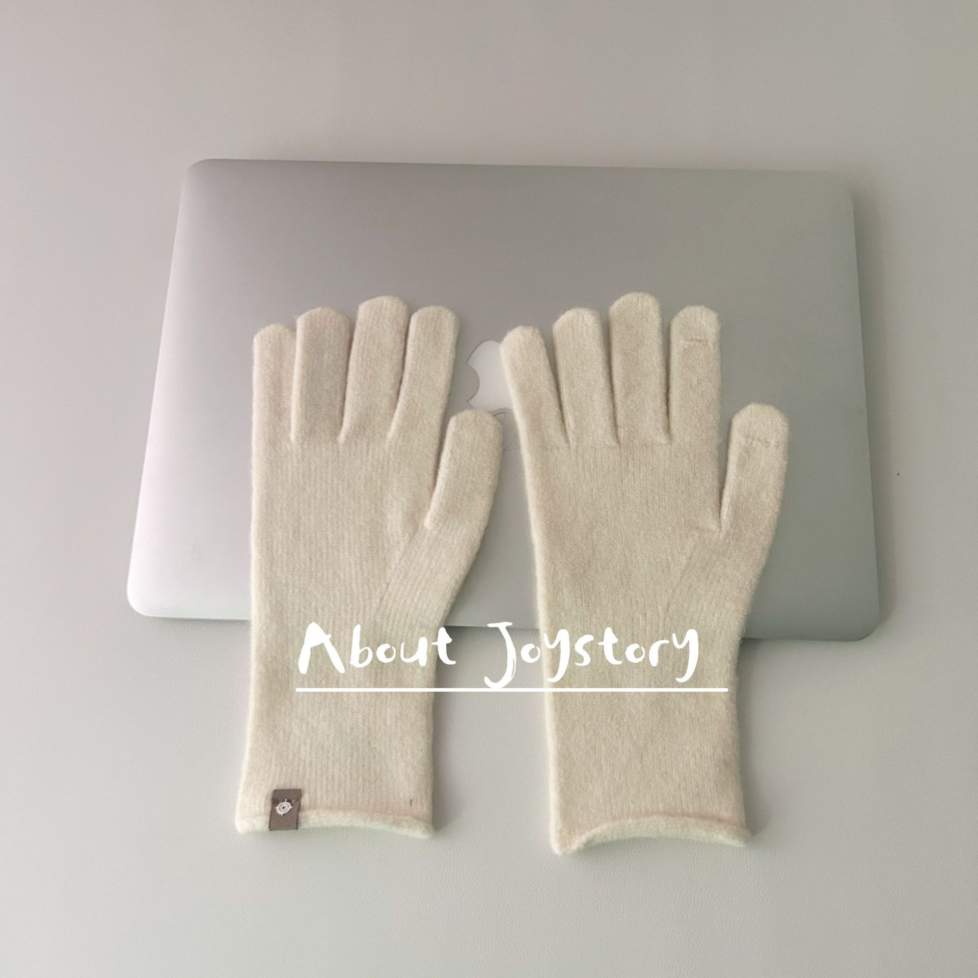 South Korea Dongdaemun Thermal Knitting Knitting Wool Gloves Female Autumn and Winter Open Finger Touch Screen Cold-Proof Warm Green Female