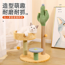 仙人掌猫爬架小型不占地猫架猫窝猫树一体猫抓柱咪玩具用品