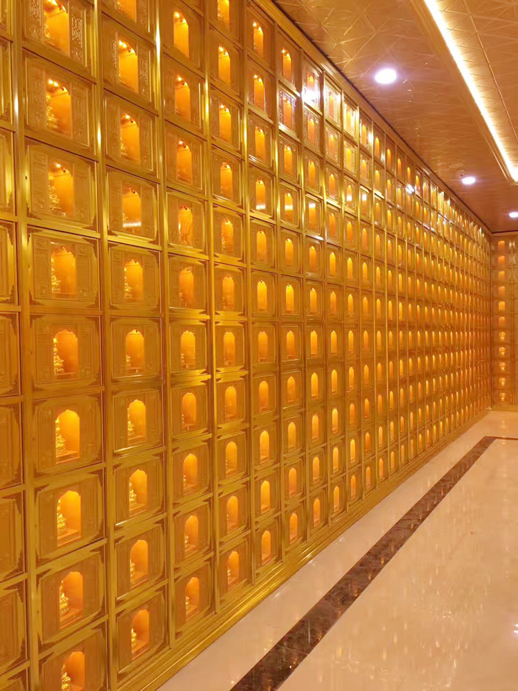 千佛龛万佛墙智能化铝合金防火佛龛 殡葬用品骨灰盒存放架牌位架