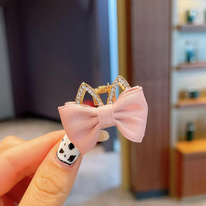 Little Girl Double-Sided Bow Barrettes Internet Celebrity Same Cute Rabbit Ears Alloy Hairpin Children Head Clip Small Jaw Clip