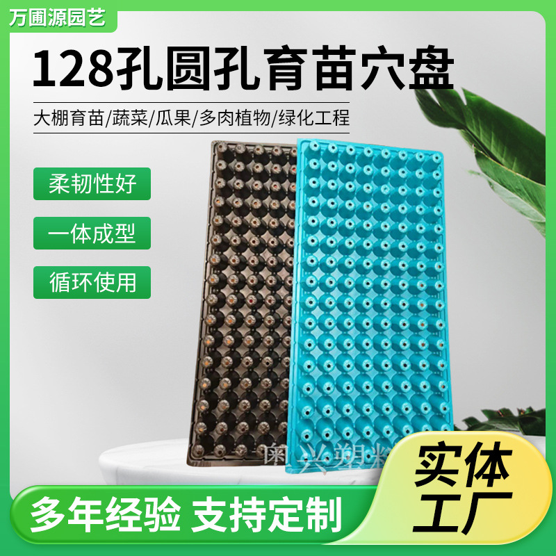蔬菜多肉种植育苗穴盘128孔圆孔育苗穴盘花圃苗圃嫁接扦插营养盘