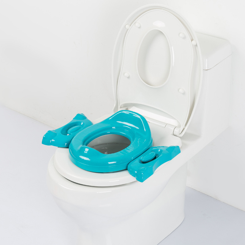 Children's Toilet New Factory Wholesale Customizable Candy Color Plastic Universal Foldable Dual-Use Baby Toilet