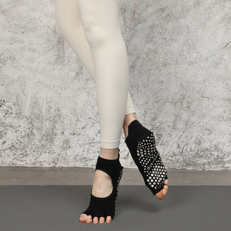 Aerial Yoga Socks Pilates Socks Women Toe Socks Short Open Toe Backless Summer Thin