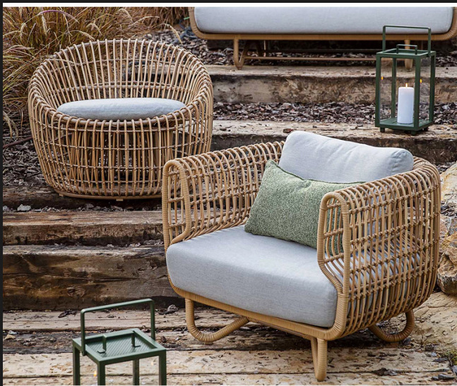 藤椅天然真藤沙发印尼户外花园庭院别墅防水晒藤编小茶几室外家具