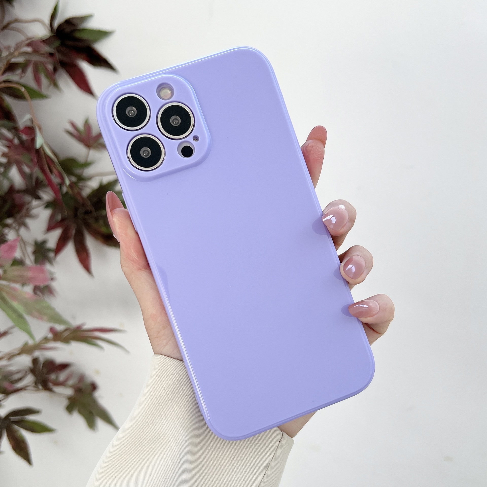 直边纯色diy-tpu素材适用iphone13promax手机壳苹果12pro11精孔套