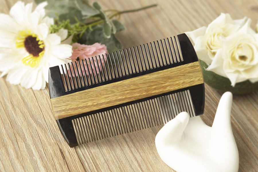 牛角绿檀木篦子梳刮头虱子梳加密齿梳子女梳头去头屑蓖子老式儿童