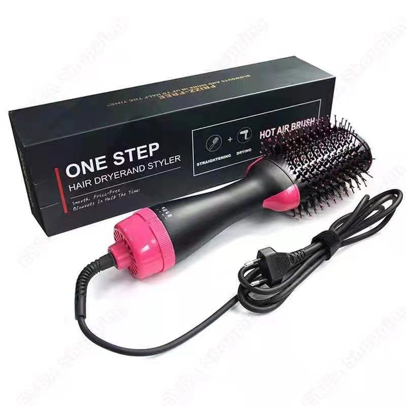 Amazon New 2-in-1 Hot Air Comb/Anion Blowing Combs Hair Curler Straight Comb Electric Hair Dryer Household