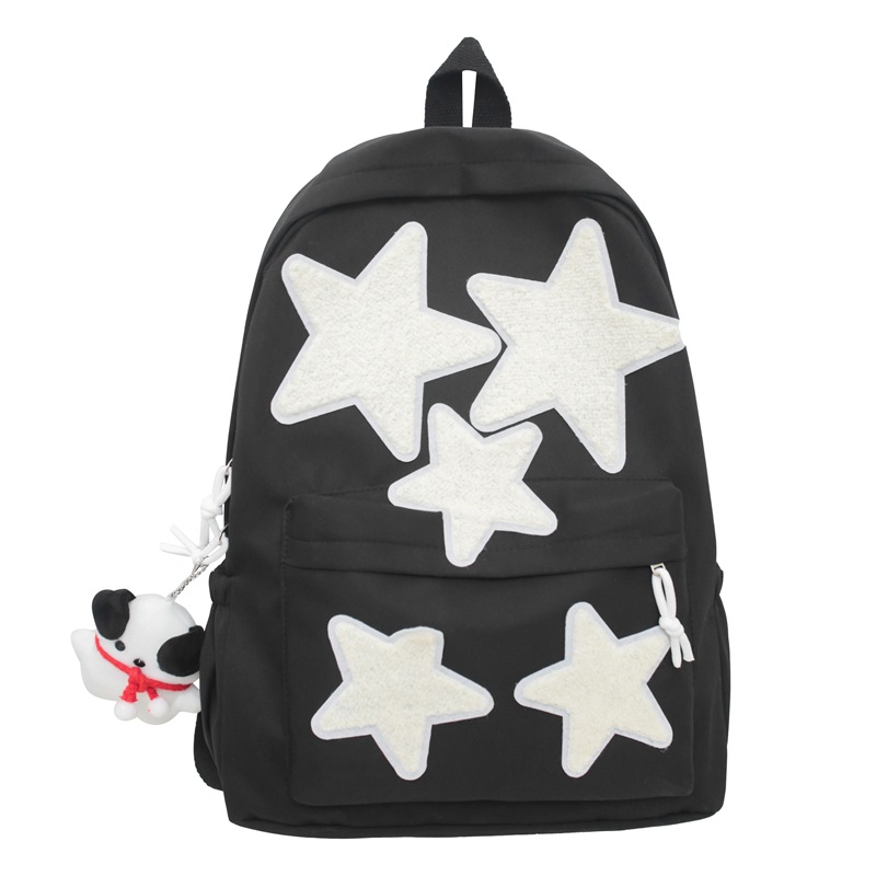 Japanese Ins Cute Girl Five-Pointed Star Backpack Large Capacity Star Tide High School Junior's Schoolbag Backpack