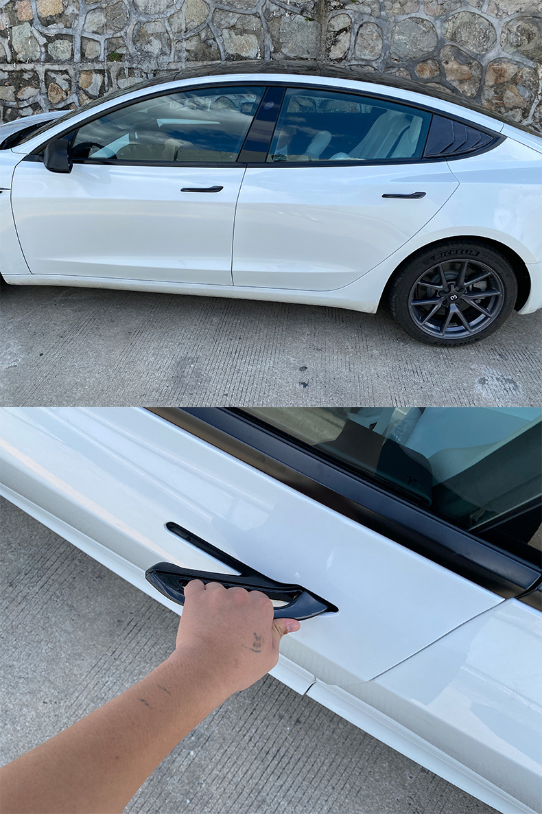 适用于特斯拉modely防冻车门把手便捷式model3门拉手外饰改装配件