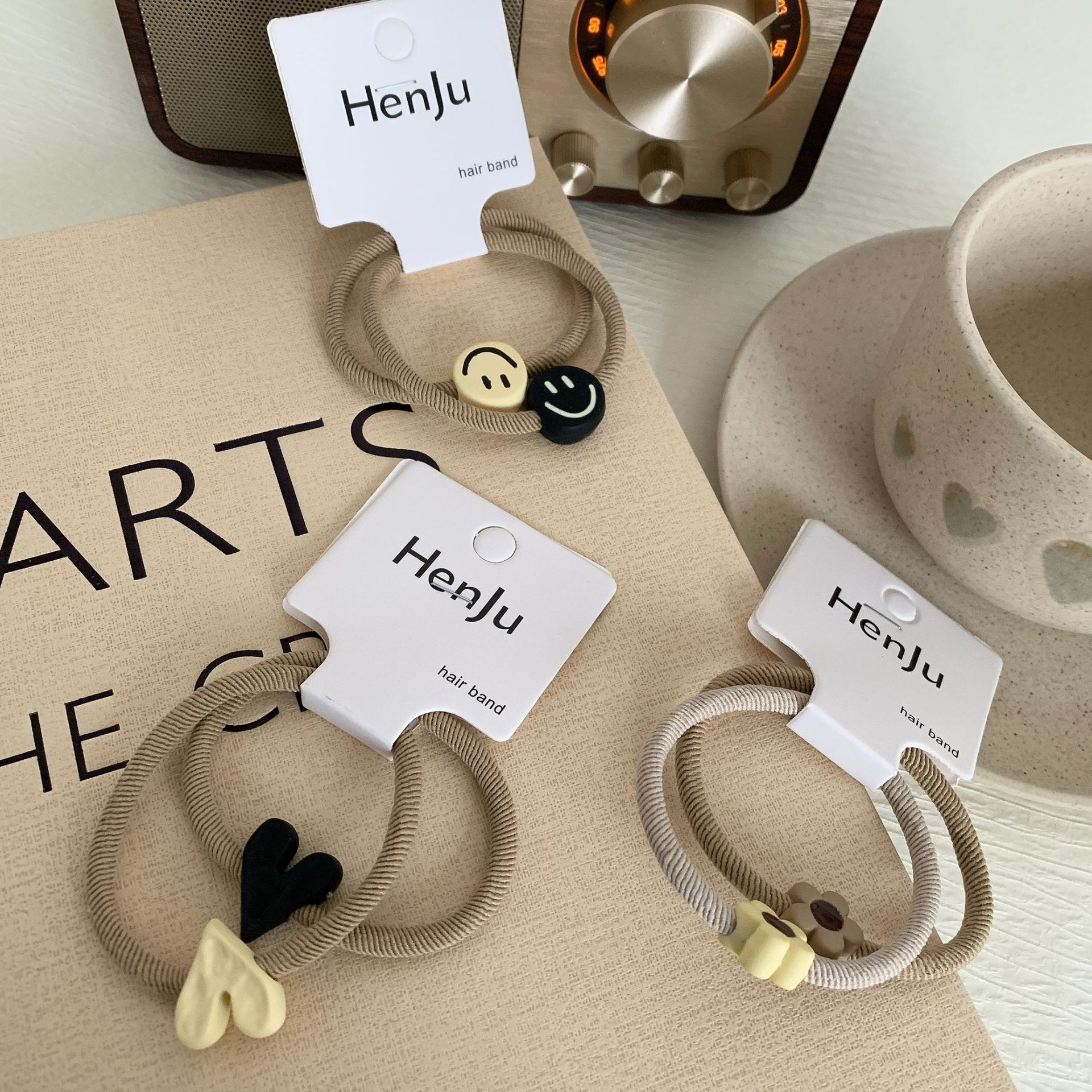 Two Pieces ~ Nice Milk Coffee New Ponytail Hair Ring Hair Rope Vintage Hair Accessories Hair Rope Korean Ins Rubber Band Headdress