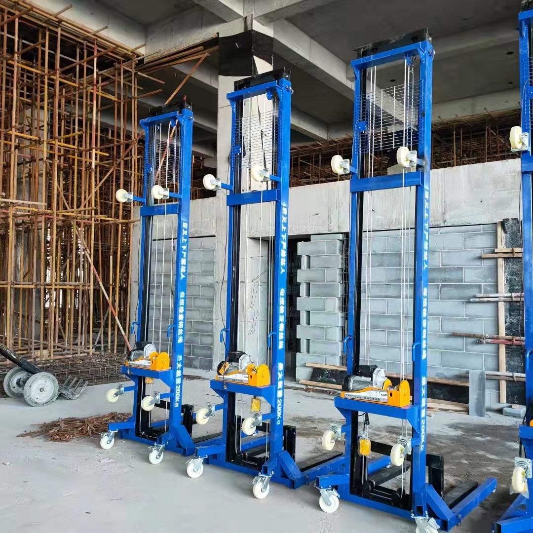 电动上砖机工地加气块移动式遥控上料机楼层送砖提升机提料叉车