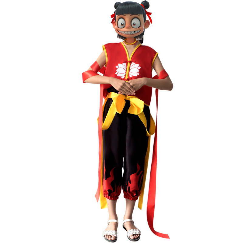 清仓价不退换哪咤之魔童降世衣服同款动漫儿童圣诞节cos服小哪吒