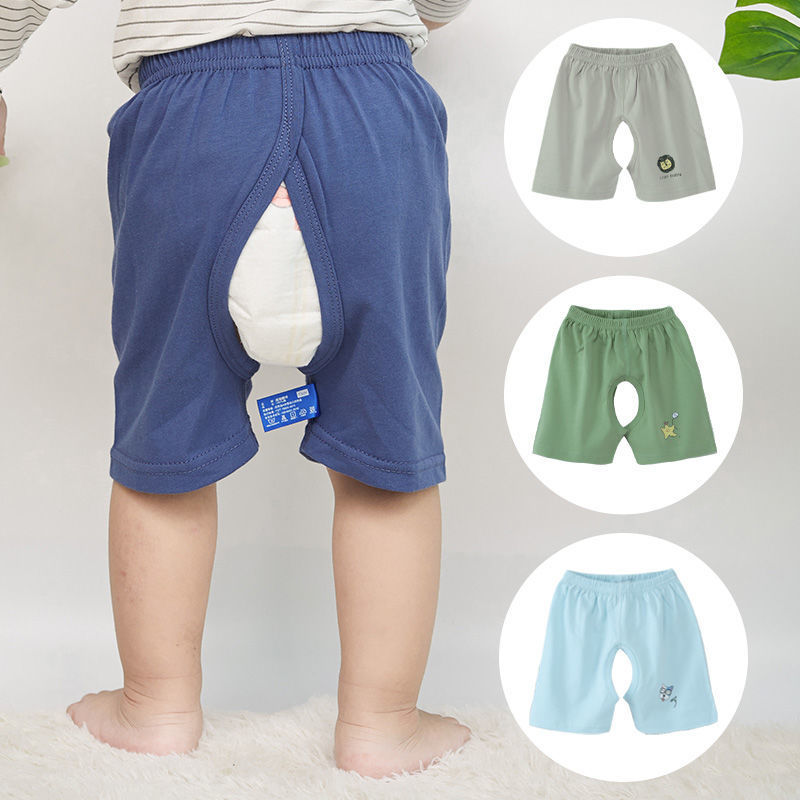 婴儿开裆裤男宝宝女宝宝一岁半夏季薄款开档婴幼儿叉叉裤外穿2岁