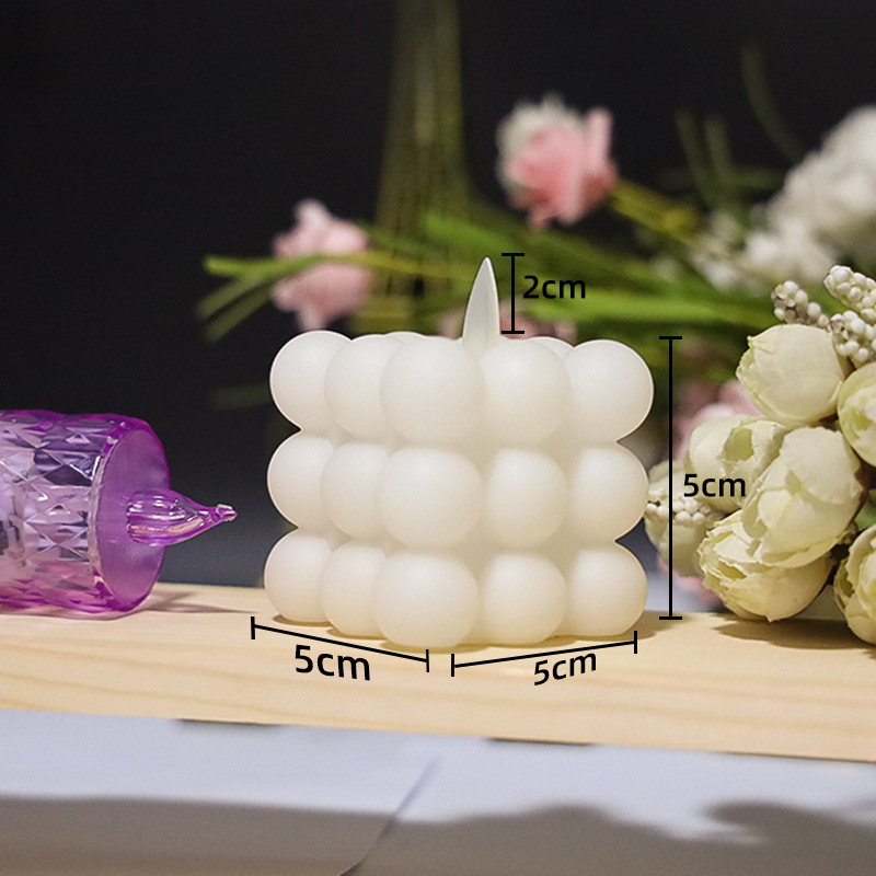 Wholesale LED Electronic Candle Birthday Gift Ins Creative Decoration DIY Photo Props Rubik's Cube Candle Wedding