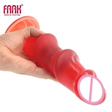 FAAK53款酒红色PVC假阳具螺旋自慰器女用后庭肛门塞成人情趣玩具